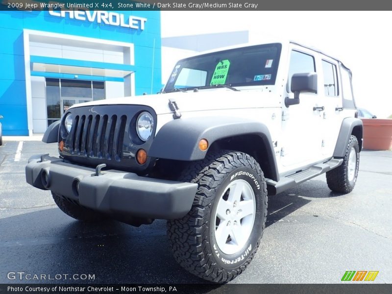 Stone White / Dark Slate Gray/Medium Slate Gray 2009 Jeep Wrangler Unlimited X 4x4