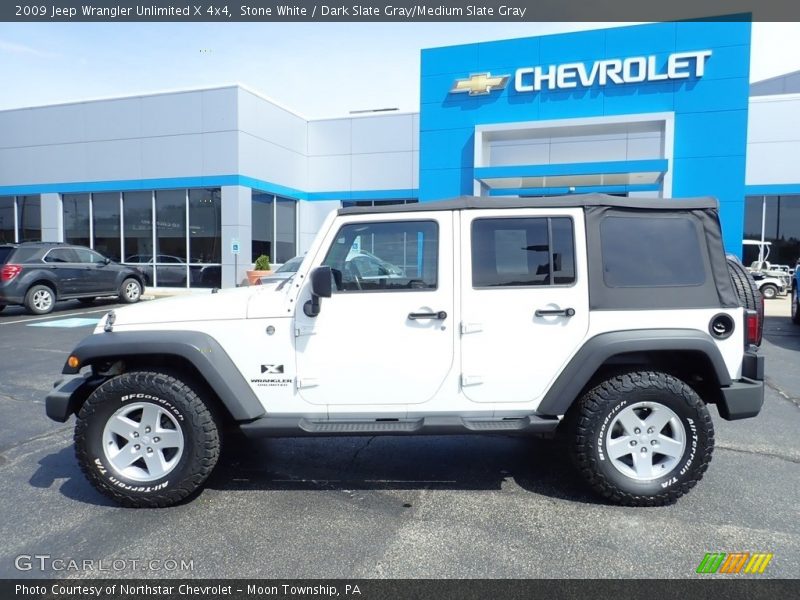 Stone White / Dark Slate Gray/Medium Slate Gray 2009 Jeep Wrangler Unlimited X 4x4