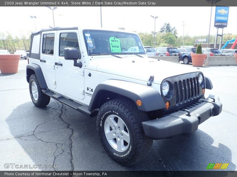 Stone White / Dark Slate Gray/Medium Slate Gray 2009 Jeep Wrangler Unlimited X 4x4