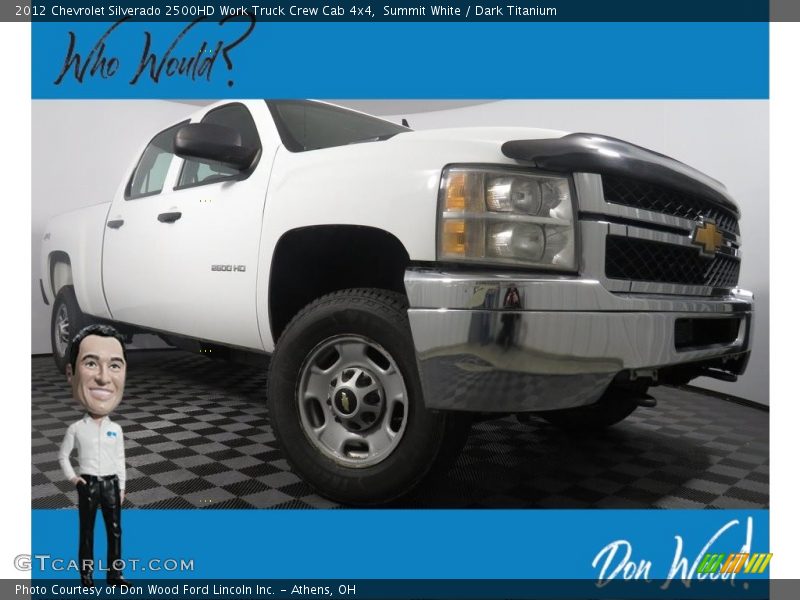 Summit White / Dark Titanium 2012 Chevrolet Silverado 2500HD Work Truck Crew Cab 4x4