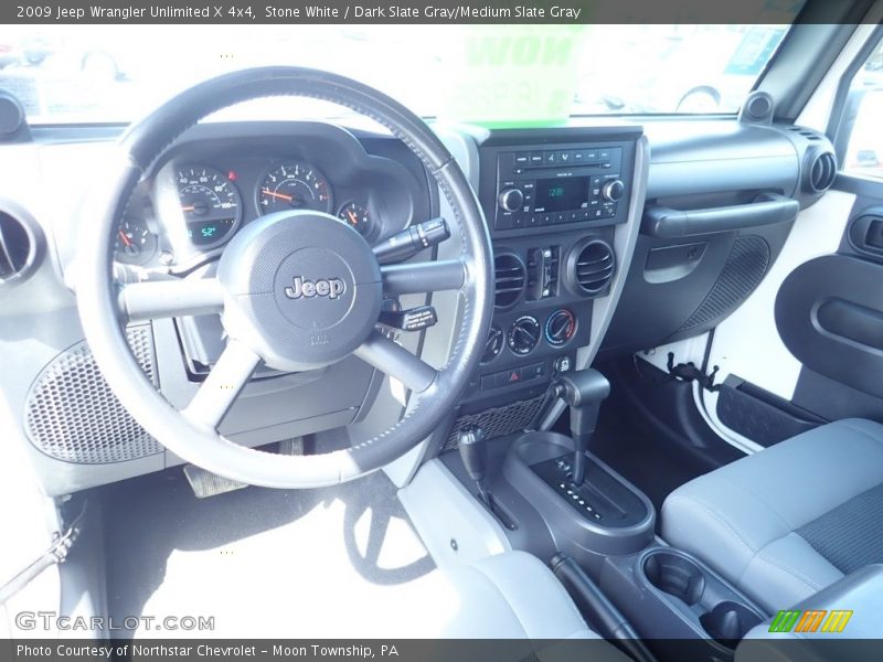 Stone White / Dark Slate Gray/Medium Slate Gray 2009 Jeep Wrangler Unlimited X 4x4