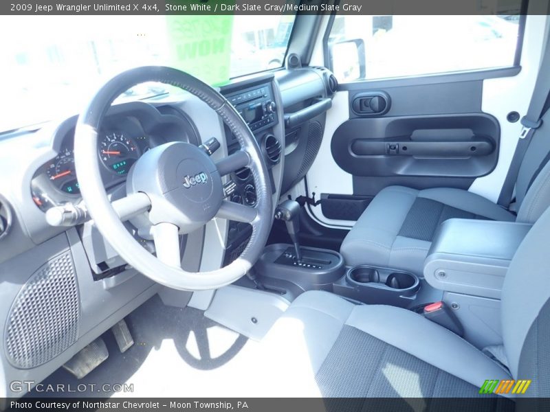 Stone White / Dark Slate Gray/Medium Slate Gray 2009 Jeep Wrangler Unlimited X 4x4