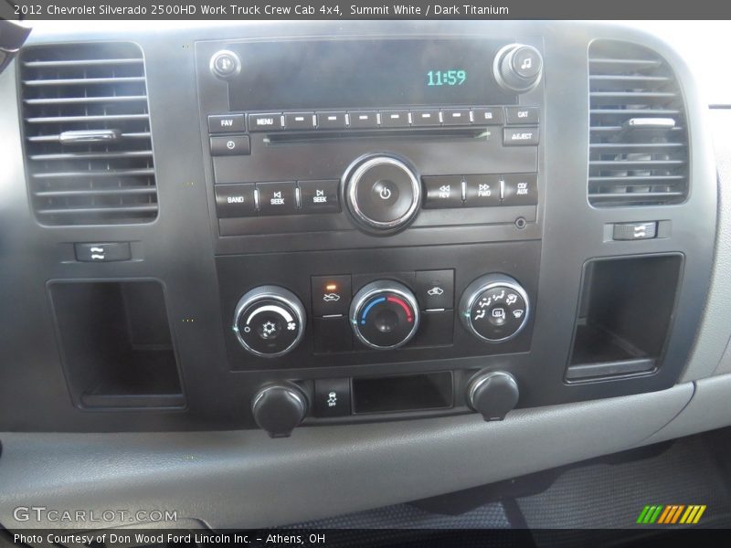 Summit White / Dark Titanium 2012 Chevrolet Silverado 2500HD Work Truck Crew Cab 4x4