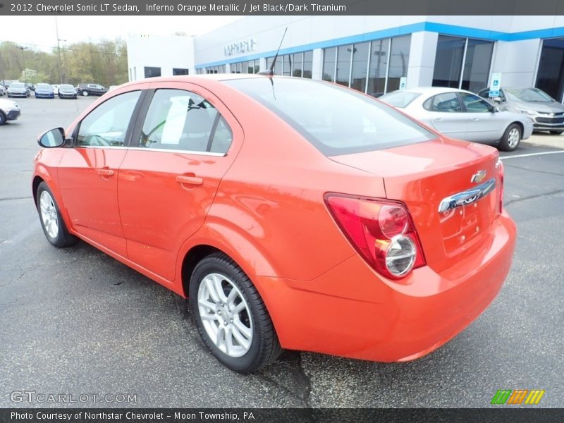 Inferno Orange Metallic / Jet Black/Dark Titanium 2012 Chevrolet Sonic LT Sedan