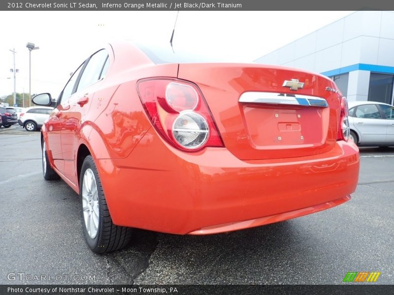 Inferno Orange Metallic / Jet Black/Dark Titanium 2012 Chevrolet Sonic LT Sedan