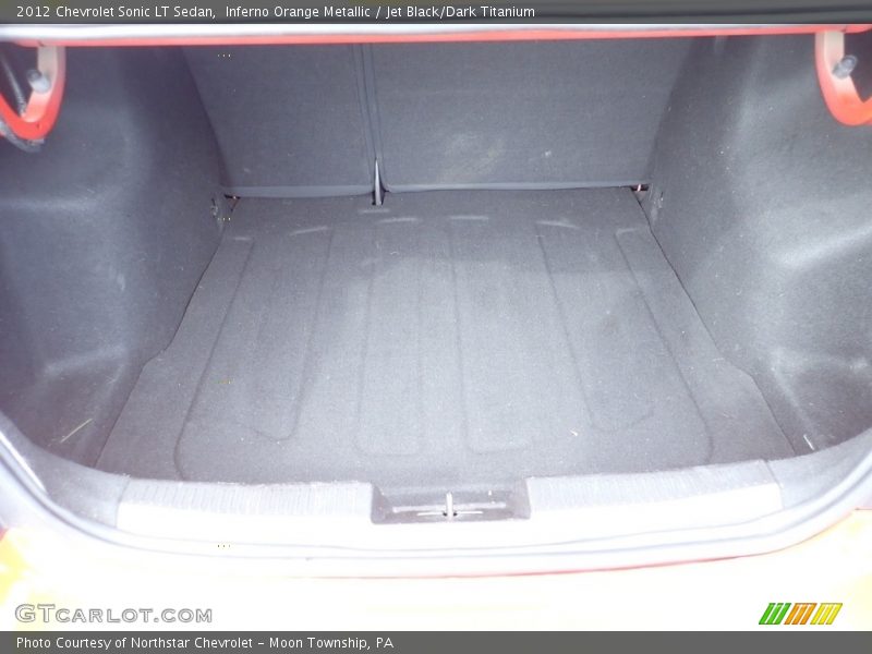 Inferno Orange Metallic / Jet Black/Dark Titanium 2012 Chevrolet Sonic LT Sedan