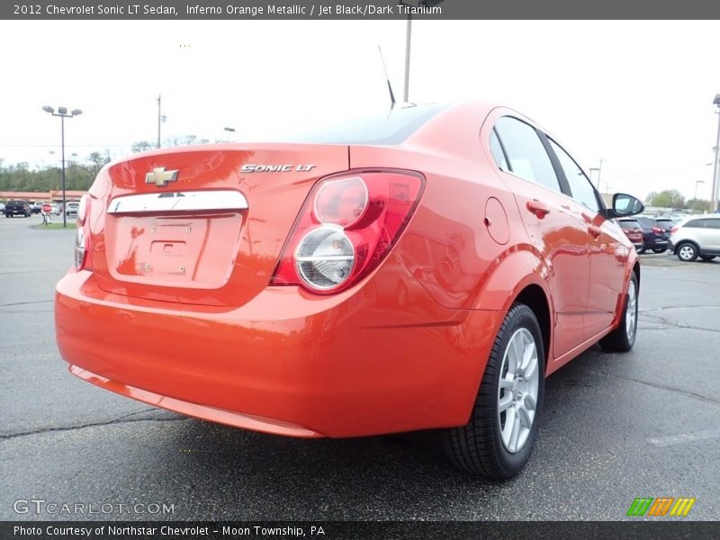 Inferno Orange Metallic / Jet Black/Dark Titanium 2012 Chevrolet Sonic LT Sedan