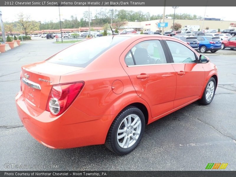 Inferno Orange Metallic / Jet Black/Dark Titanium 2012 Chevrolet Sonic LT Sedan