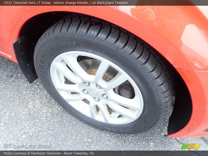 Inferno Orange Metallic / Jet Black/Dark Titanium 2012 Chevrolet Sonic LT Sedan