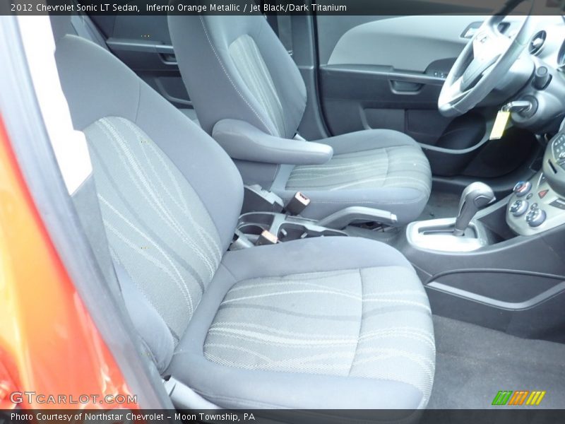 Inferno Orange Metallic / Jet Black/Dark Titanium 2012 Chevrolet Sonic LT Sedan