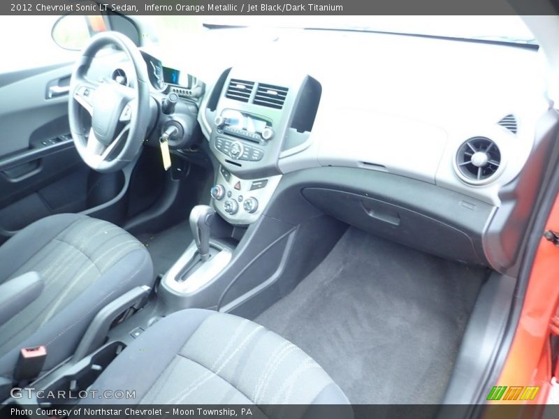 Inferno Orange Metallic / Jet Black/Dark Titanium 2012 Chevrolet Sonic LT Sedan