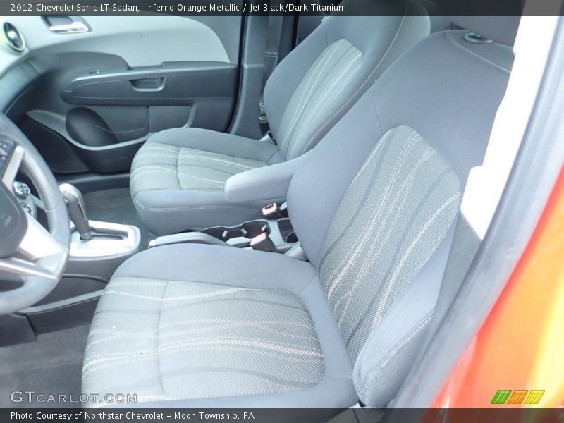 Inferno Orange Metallic / Jet Black/Dark Titanium 2012 Chevrolet Sonic LT Sedan