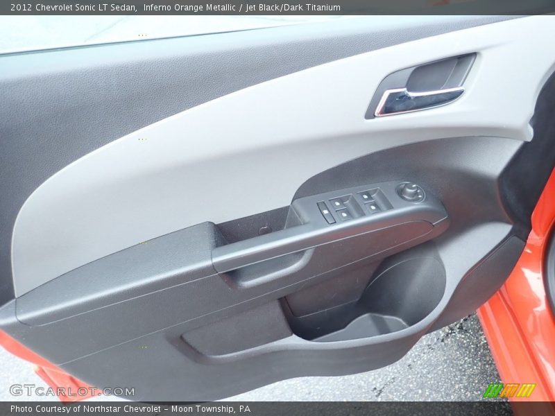 Inferno Orange Metallic / Jet Black/Dark Titanium 2012 Chevrolet Sonic LT Sedan