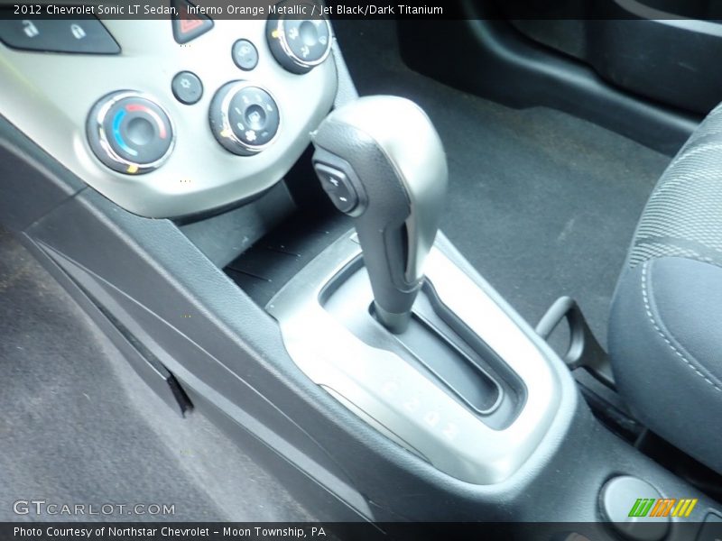 Inferno Orange Metallic / Jet Black/Dark Titanium 2012 Chevrolet Sonic LT Sedan