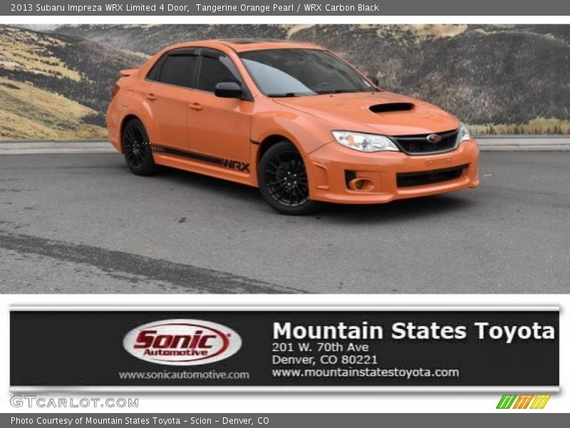 Tangerine Orange Pearl / WRX Carbon Black 2013 Subaru Impreza WRX Limited 4 Door