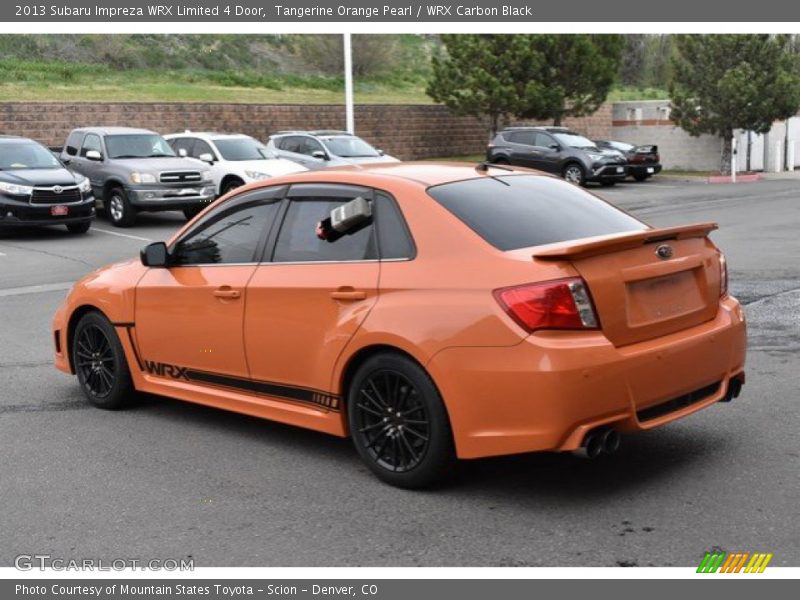 Tangerine Orange Pearl / WRX Carbon Black 2013 Subaru Impreza WRX Limited 4 Door