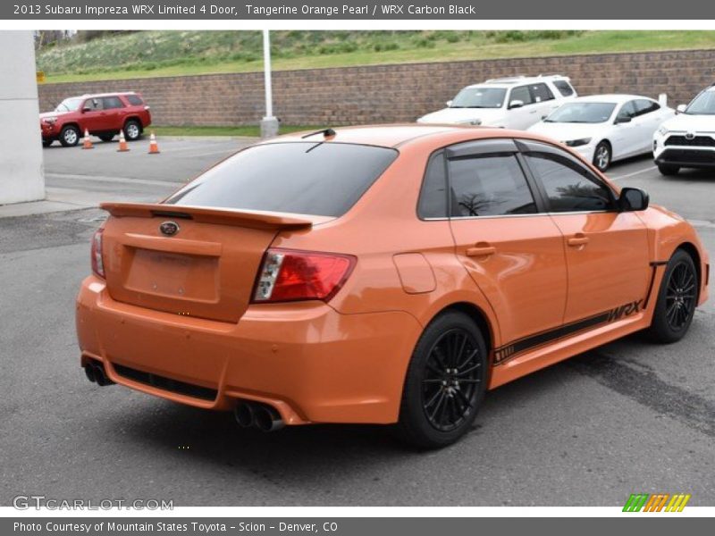 Tangerine Orange Pearl / WRX Carbon Black 2013 Subaru Impreza WRX Limited 4 Door