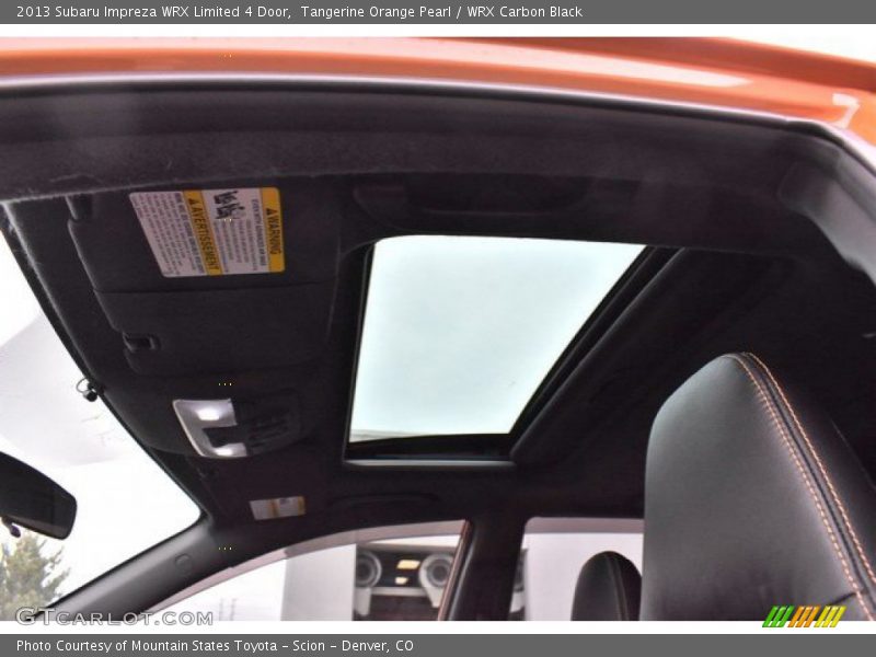 Tangerine Orange Pearl / WRX Carbon Black 2013 Subaru Impreza WRX Limited 4 Door