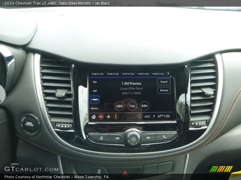 Satin Steel Metallic / Jet Black 2019 Chevrolet Trax LT AWD