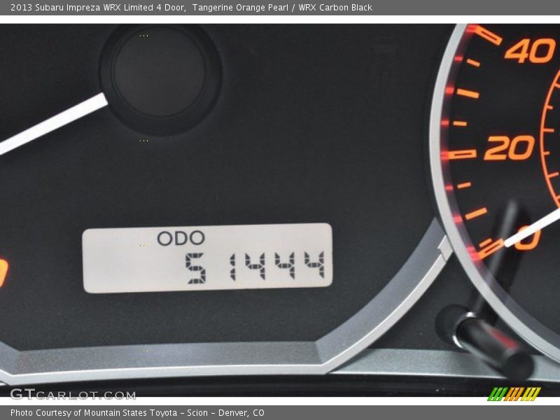 Tangerine Orange Pearl / WRX Carbon Black 2013 Subaru Impreza WRX Limited 4 Door
