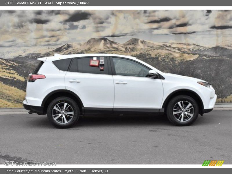 Super White / Black 2018 Toyota RAV4 XLE AWD