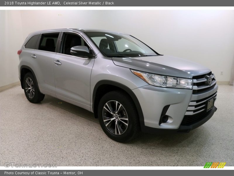 Celestial Silver Metallic / Black 2018 Toyota Highlander LE AWD