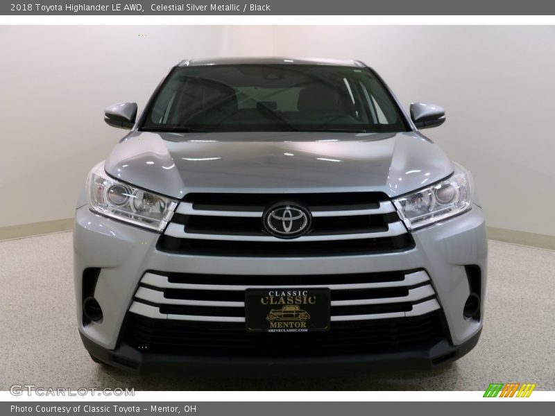 Celestial Silver Metallic / Black 2018 Toyota Highlander LE AWD