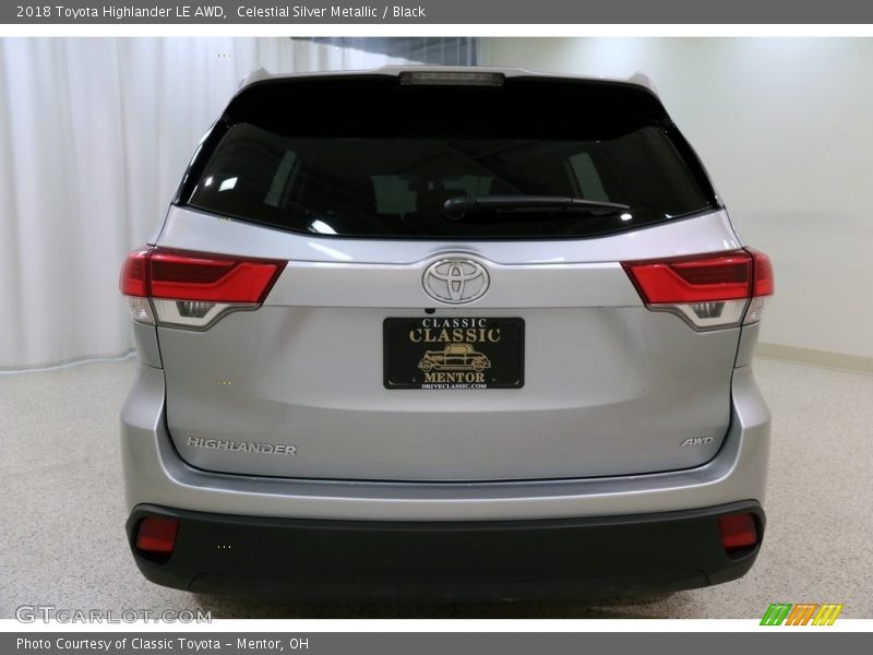 Celestial Silver Metallic / Black 2018 Toyota Highlander LE AWD