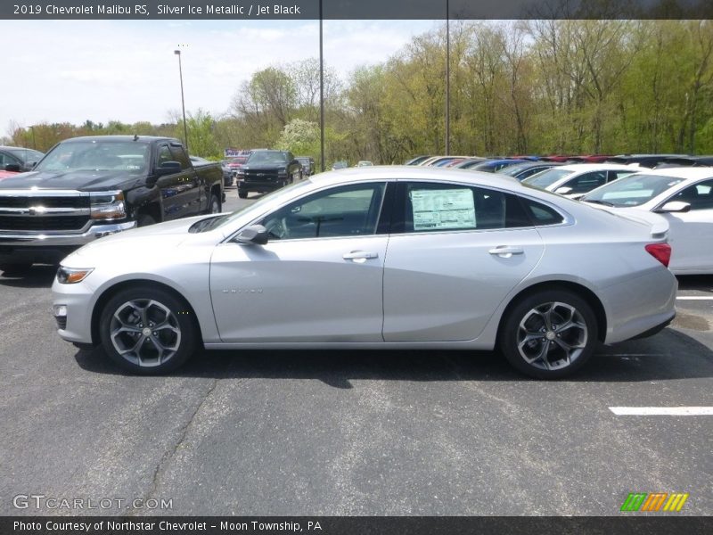 Silver Ice Metallic / Jet Black 2019 Chevrolet Malibu RS
