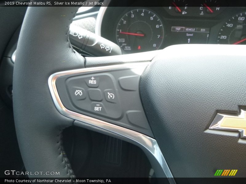 Silver Ice Metallic / Jet Black 2019 Chevrolet Malibu RS