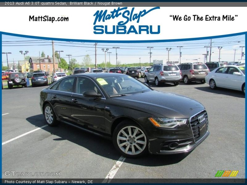 Brilliant Black / Nougat Brown 2013 Audi A6 3.0T quattro Sedan