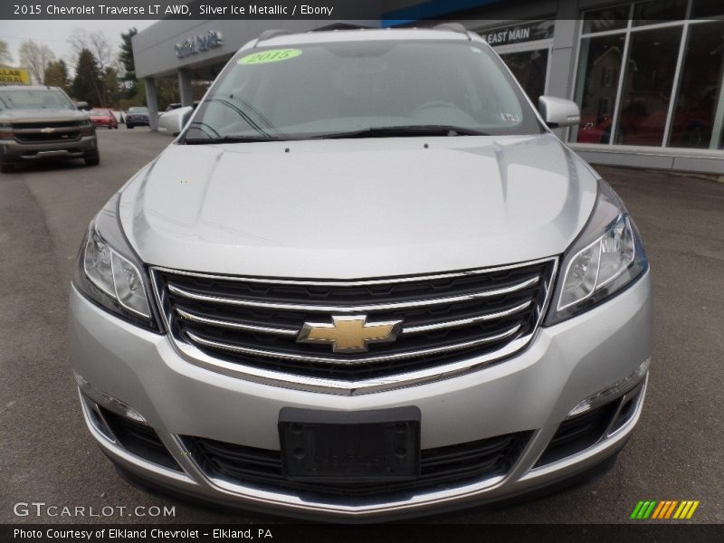 Silver Ice Metallic / Ebony 2015 Chevrolet Traverse LT AWD