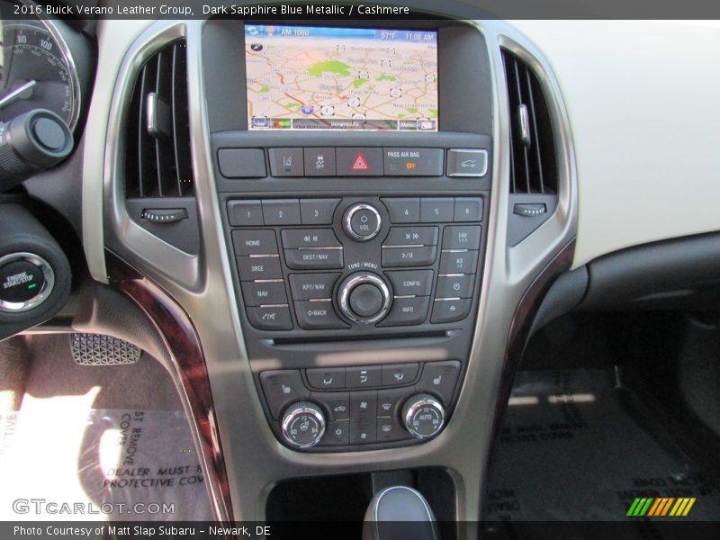 Dark Sapphire Blue Metallic / Cashmere 2016 Buick Verano Leather Group