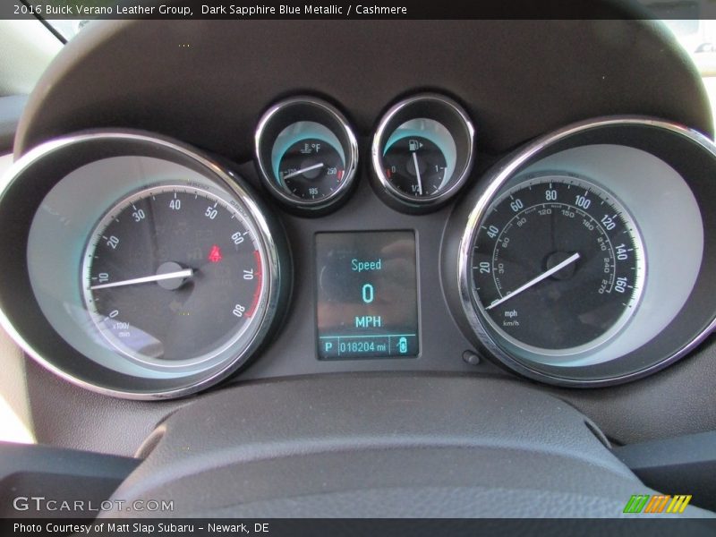 Dark Sapphire Blue Metallic / Cashmere 2016 Buick Verano Leather Group