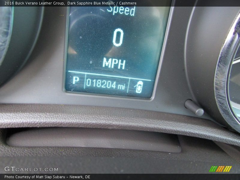 Dark Sapphire Blue Metallic / Cashmere 2016 Buick Verano Leather Group