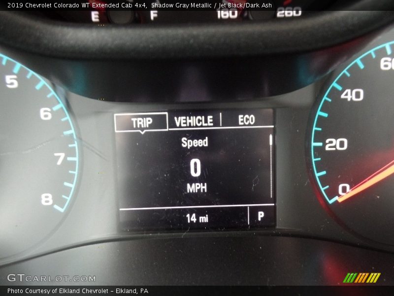 Shadow Gray Metallic / Jet Black/Dark Ash 2019 Chevrolet Colorado WT Extended Cab 4x4