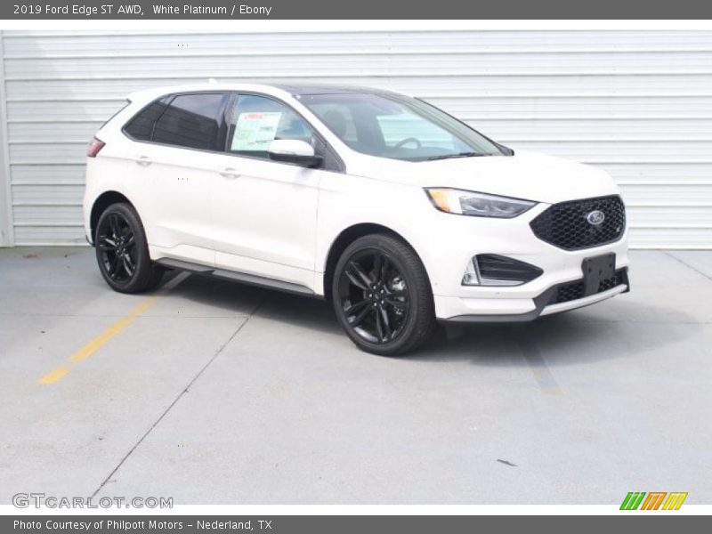 White Platinum / Ebony 2019 Ford Edge ST AWD