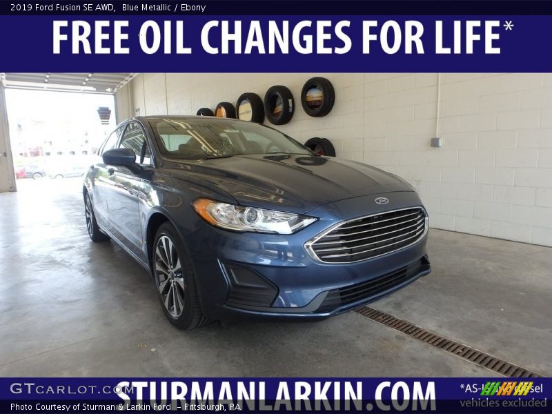 Blue Metallic / Ebony 2019 Ford Fusion SE AWD