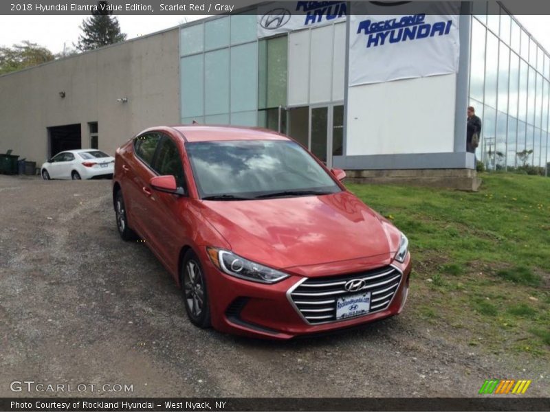Scarlet Red / Gray 2018 Hyundai Elantra Value Edition