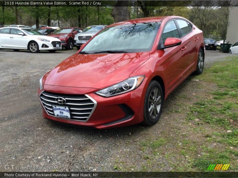 Scarlet Red / Gray 2018 Hyundai Elantra Value Edition
