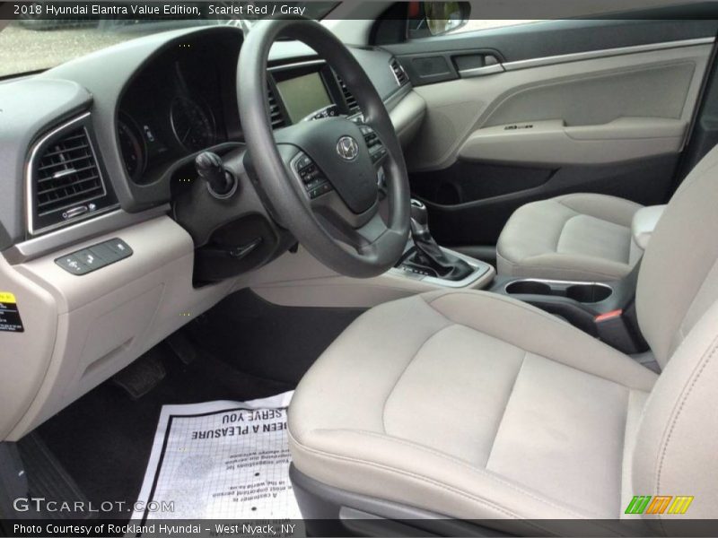 Scarlet Red / Gray 2018 Hyundai Elantra Value Edition