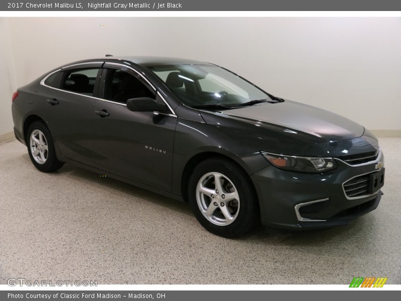 Nightfall Gray Metallic / Jet Black 2017 Chevrolet Malibu LS