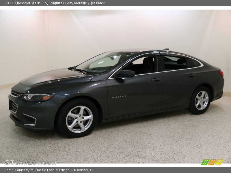 Nightfall Gray Metallic / Jet Black 2017 Chevrolet Malibu LS
