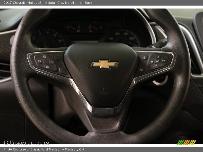 Nightfall Gray Metallic / Jet Black 2017 Chevrolet Malibu LS