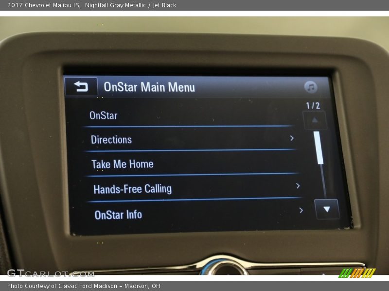 Nightfall Gray Metallic / Jet Black 2017 Chevrolet Malibu LS