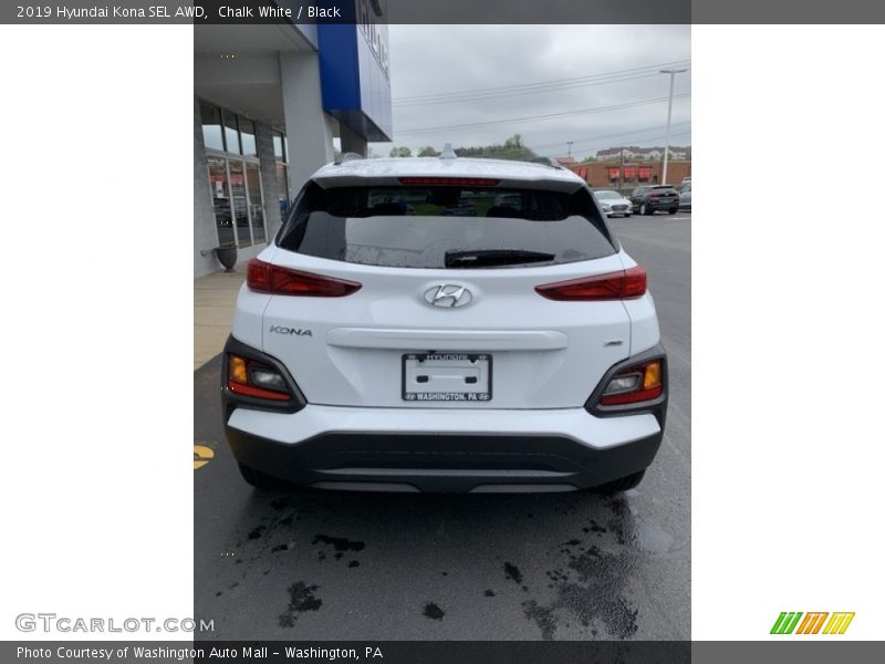 Chalk White / Black 2019 Hyundai Kona SEL AWD
