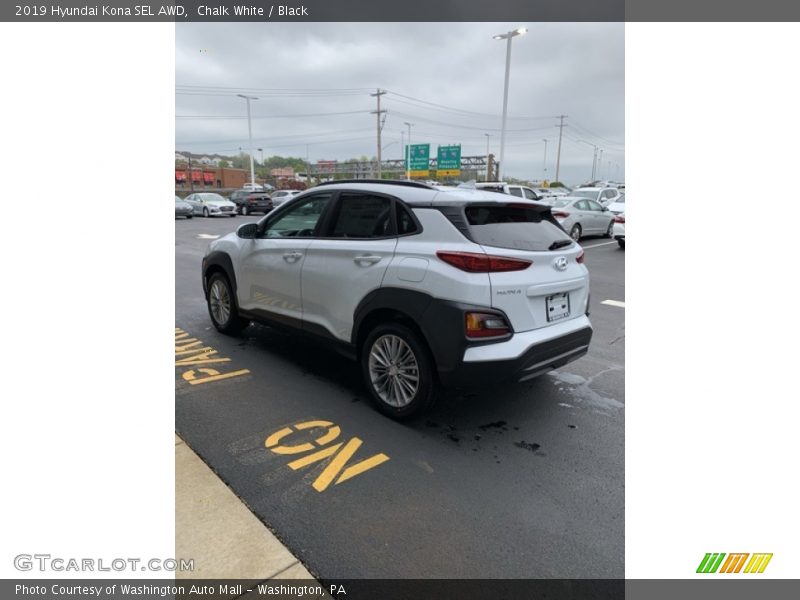Chalk White / Black 2019 Hyundai Kona SEL AWD