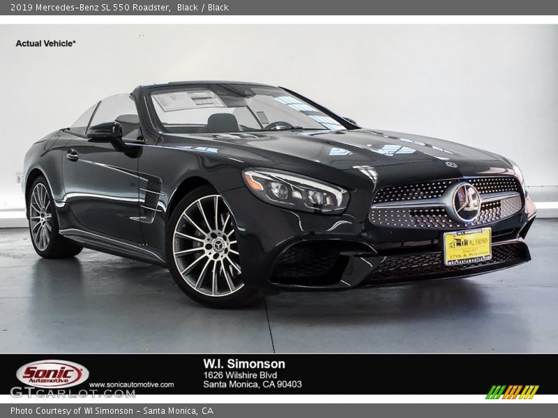 Black / Black 2019 Mercedes-Benz SL 550 Roadster