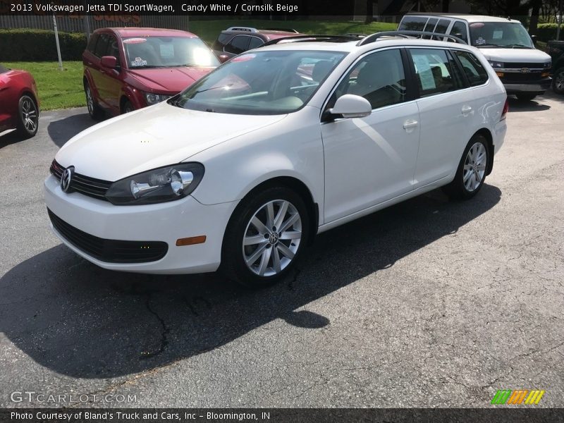 Candy White / Cornsilk Beige 2013 Volkswagen Jetta TDI SportWagen