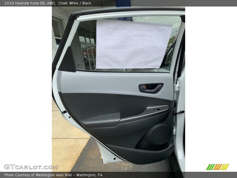 Chalk White / Black 2019 Hyundai Kona SEL AWD